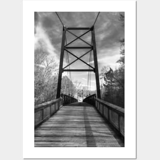 Cable Bridge Black and White Posters and Art